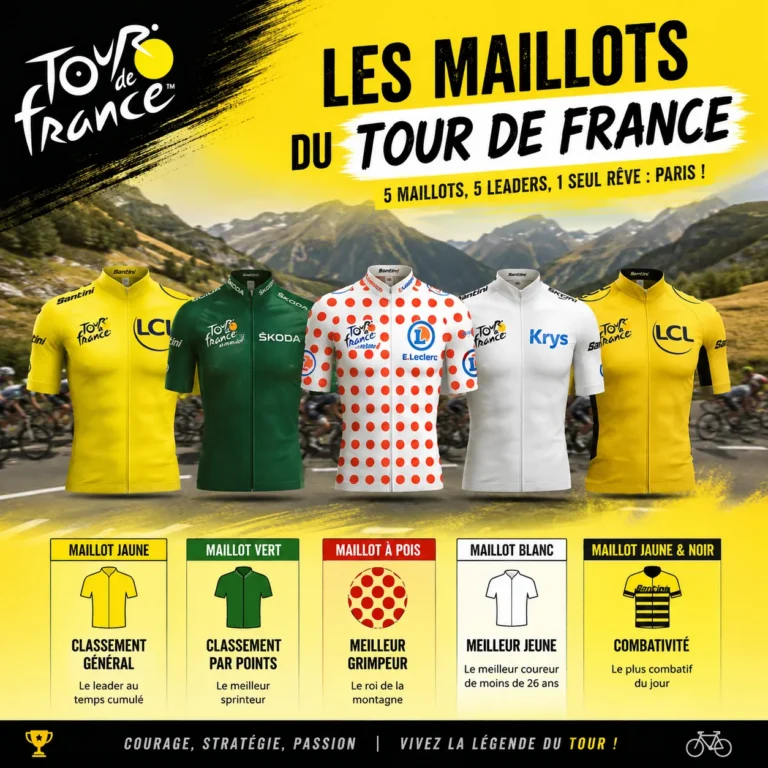 Maillot jaune, vert, à pois… on t&rsquo;explique tous les classements du Tour de France.