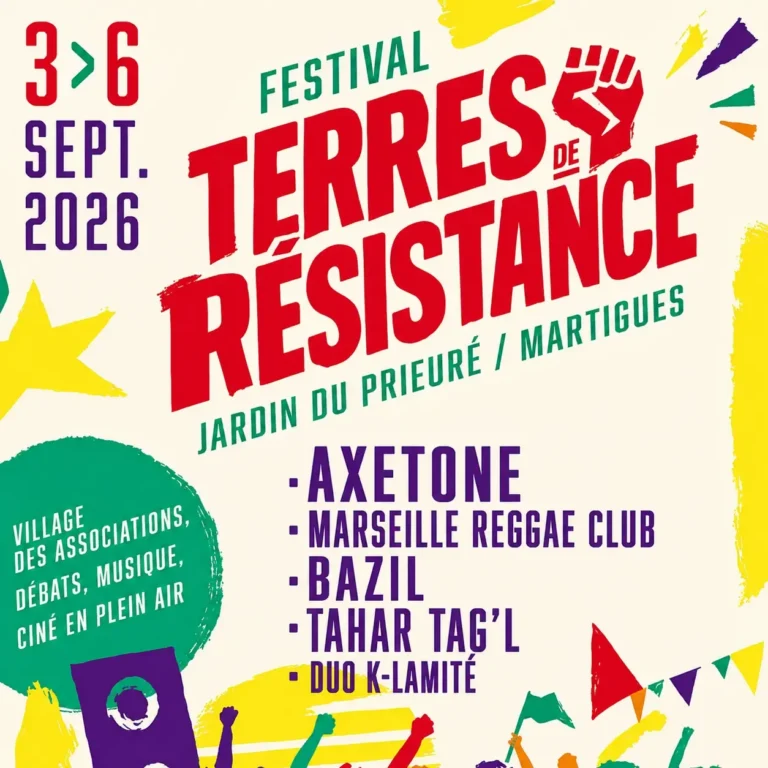 🎶 Festival Terres de Résistance 2026 : le rendez-vous militant et festif de Martigues.