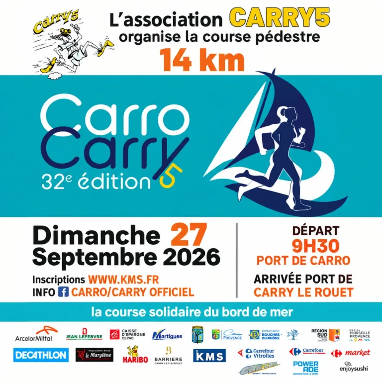 🏃 Carro-Carry 2026 : 14 km entre Carro et Carry-le-Rouet, toutes les infos