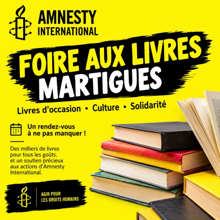 Foire aux livres Amnesty International à Martigues : horaires, lieu et infos pratiques