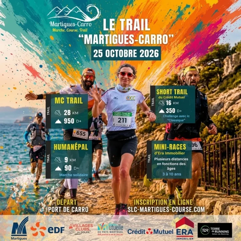 🏃 Trail Martigues-Carro 2026 : 28 km, 16 km ou marche solidaire, quel parcours pour vous ?